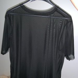 Brandy Meville Black mesh top